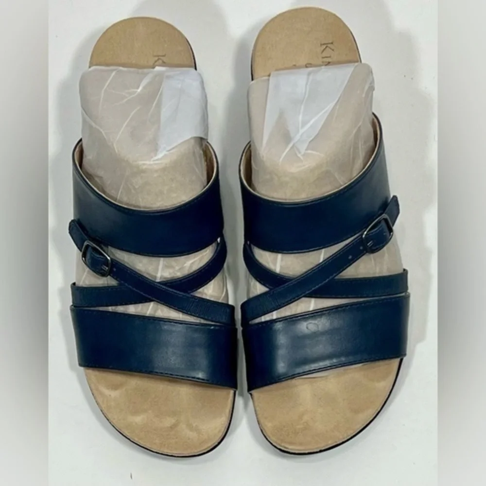 NEW IN BOX BLUE KIM ROGERS ULTRA.FOAMTECHNOLOGY SANDALS SIZE 7M